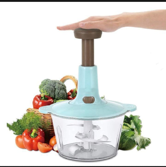 3L Manual Push Food Chopper - Multifunction Vegetable Cutter & Mixer